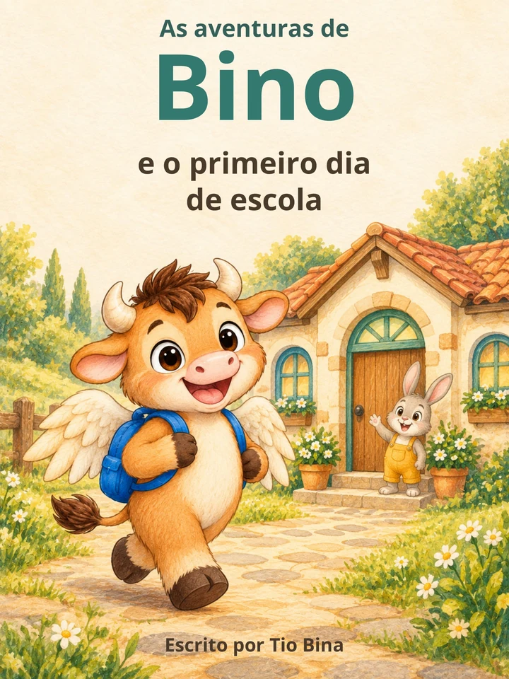 Capa do livro Bino e o primeiro dia de escola, de Tio Bina