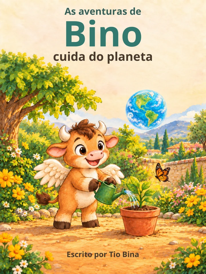 Capa do livro Bino cuida do planeta, de Tio Bina