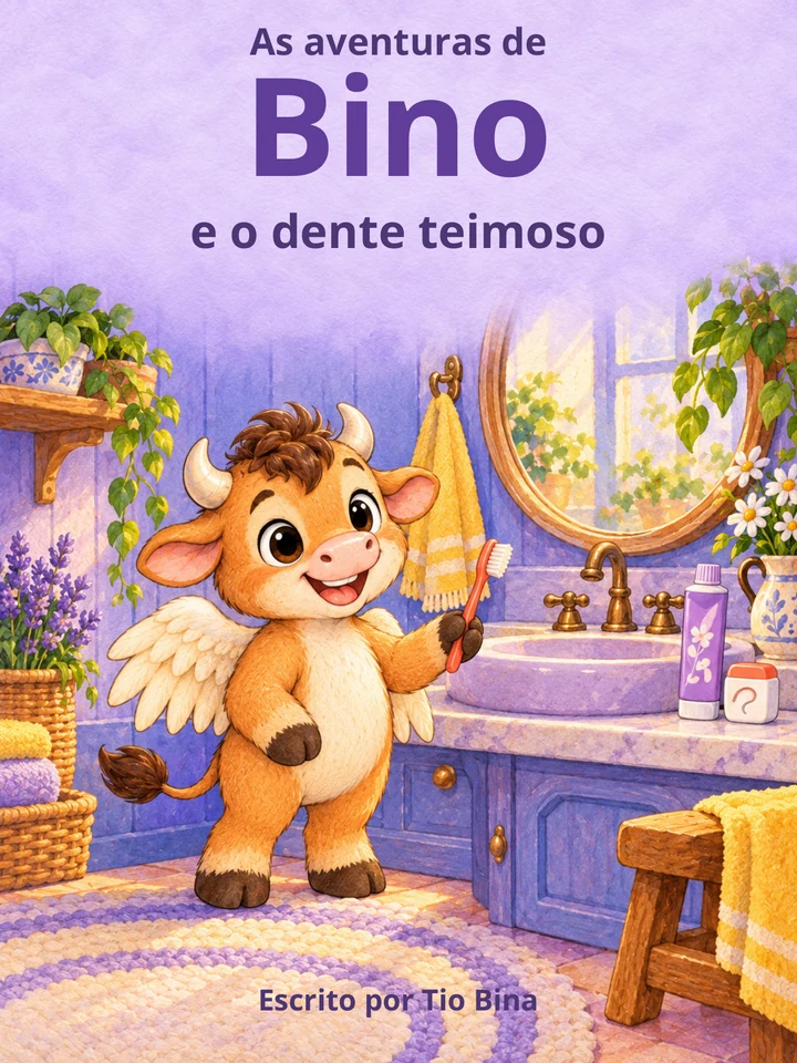 Capa do livro Bino e o dente teimoso, de Tio Bina