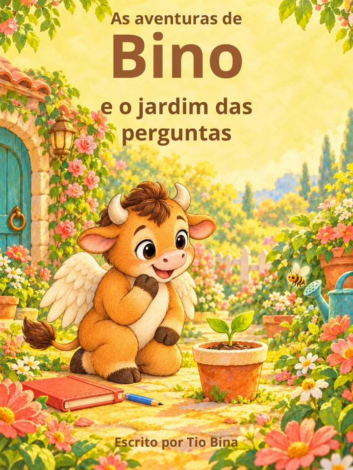 Capa do livro Bino e o jardim das perguntas, de Tio Bina