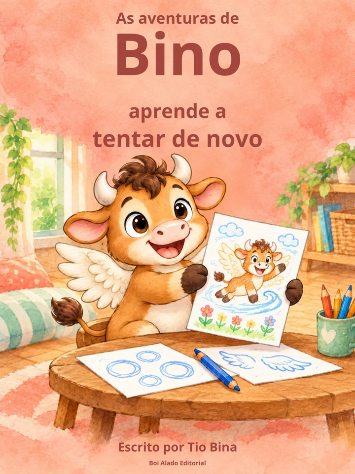 Capa do livro Bino aprende a tentar de novo, de Tio Bina